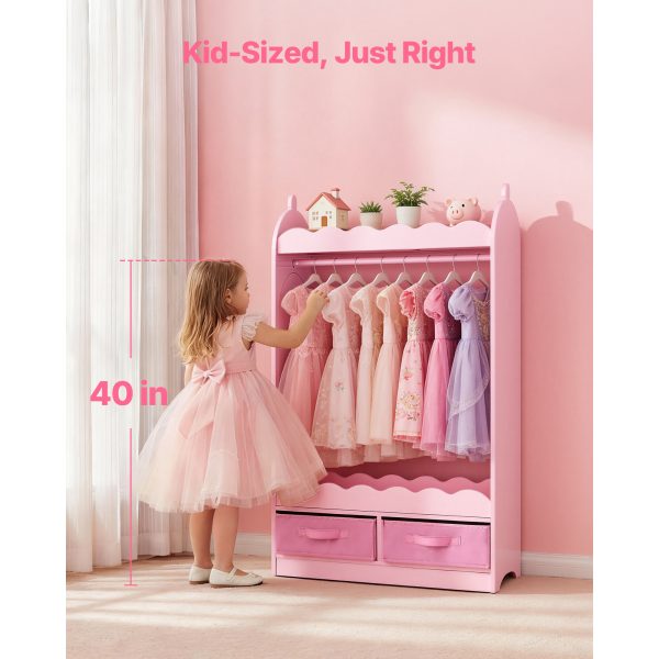 local-goods-image-21140d62aa8-9855fd10-385e-48b5-bb34-090854fef7f8_2000x2000.jpeg.format VEVOR Kids Dress Up Storage, with Mirror, Toddler Costume Wardrobe with Drawer, Dress Up Wardrobe Closet for Little Girls, Pretend Storage Dresser, Costume Organizer, for Bedroom, Kids Room, Pink