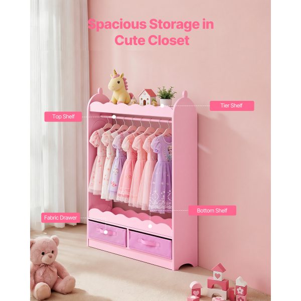 local-goods-image-21140d62aa8-bdd14c3e-f4d1-412e-9382-2082348c73c7_2000x2000.jpeg.format-1 VEVOR Kids Dress Up Storage, with Mirror, Toddler Costume Wardrobe with Drawer, Dress Up Wardrobe Closet for Little Girls, Pretend Storage Dresser, Costume Organizer, for Bedroom, Kids Room, Pink