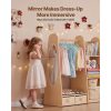 local-goods-image-21140d62aa8-e6fcd2e0-3adb-4a64-b01b-3ff38884aa69_2000x2000.jpeg.format VEVOR Kids Dress Up Storage, with Mirror, Dress Up Closet, Toddler Wardrobe Closet for Little Girls, Armoire with Shelves & Bottom Tray, Costume Organizer, Toddler Room Furniture, for Bedroom, Natural