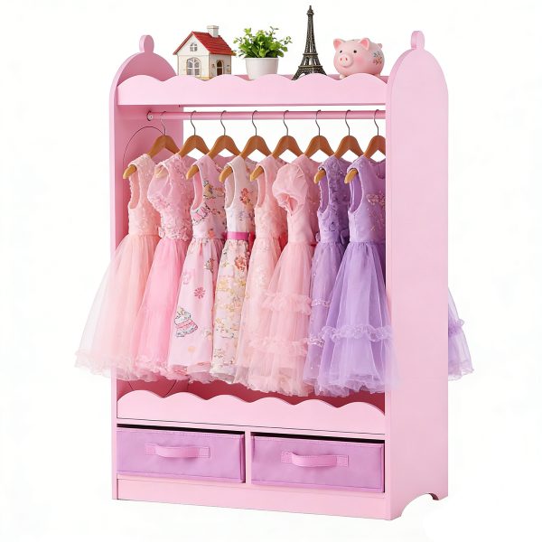 local-goods-image-21140d62aa8-f93428ff-7347-4363-9f5b-c051e7addba2_1600x1600.jpeg.format VEVOR Kids Dress Up Storage, with Mirror, Toddler Costume Wardrobe with Drawer, Dress Up Wardrobe Closet for Little Girls, Pretend Storage Dresser, Costume Organizer, for Bedroom, Kids Room, Pink