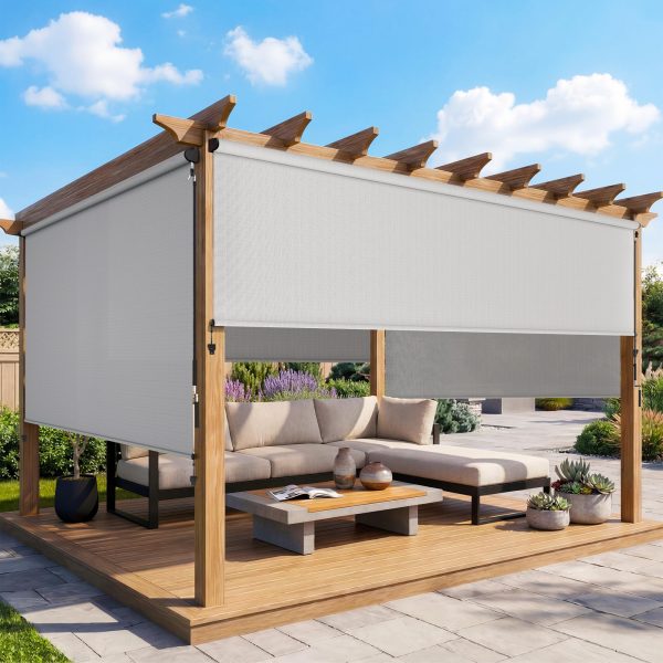local-goods-image-21140d63a68-4592d637-694a-4af5-9358-26e456ea15fc 10'W X 8'H Outdoor Roller Shade, 95% UV Protection 420GSM New Material Sun Shades, Cordless Aluminum Outdoor Blinds with Crank Handle, Privacy Protection Patio Shade for Outdoor Patio