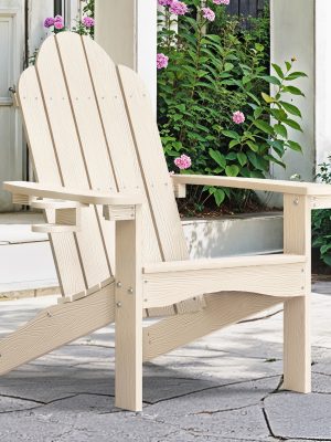Outdoor Patio Chair, Weather Resistant Adirondack Chairs with Cup Holder, 300lbs Modern Adirondack Chair, HDPS Adirondack Chairs for Patio, Garden