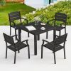 local-goods-image-21140d69258-8ebb8f9a-716f-4bca-8c17-2ddd0e740715_2000x2000.jpeg.format 1pc Patio Dining Table, Patio Furniture HDPS All-Weather Material Outdoor Dining Coffee Table with Umbrella Hole