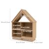 local-goods-image-21140d6a368-4bbbd892-f6c9-4f18-8923-dc93df0640a3 COSTWAY Wooden Kids Dollhouse Bookshelf, Toy Storage Organizer with 5 Compartments & Anti-Tip Kits, 3-Tier Open Display Shelf for Toddlers, House-Shaped Book Organizer for Nursery, Playroom, Living Room
