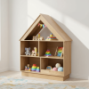 local-goods-image-21140d6a368-70202ed7-51e5-4674-b461-b68ec8f56822 COSTWAY Wooden Kids Dollhouse Bookshelf, Toy Storage Organizer with 5 Compartments & Anti-Tip Kits, 3-Tier Open Display Shelf for Toddlers, House-Shaped Book Organizer for Nursery, Playroom, Living Room