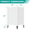 Air Conditioner Fence, White Vinyl Pool Equipment Enclosure Panel with Metal Stakes, Outdoor Trash Can Screen Privacy Fence Panels for Outside