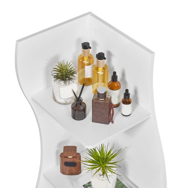 local-goods-image-211a2a4303e-84b5836f-bf48-4300-b3a4-12873bff353d_2000x2000.jpeg.format 5-Tier Corner Shelf, Modern Wall Corner Bookshelf, Stylish Bookcase Storage Rack for Small Space, Living Room, Bedroom, Home Office