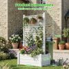 Air Conditioner Fence, White Vinyl Pool Equipment Enclosure Panel with Metal Stakes, Outdoor Trash Can Screen Privacy Fence Panels for Outside