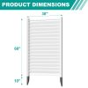 Air Conditioner Fence, White Vinyl Pool Equipment Enclosure Panel with Metal Stakes, Outdoor Trash Can Screen Privacy Fence Panels for Outside