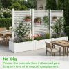 Air Conditioner Fence, White Vinyl Pool Equipment Enclosure Panel with Metal Stakes, Outdoor Trash Can Screen Privacy Fence Panels for Outside