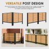 96" W x 72" H Outdoor Privacy Screens, Air Conditioner Fence Panels, Pool Equipment Enclosure, Trash Can Screens Fence Kit for Outside Backyard Patio