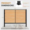 96" W x 72" H Outdoor Privacy Screens, Air Conditioner Fence Panels, Pool Equipment Enclosure, Trash Can Screens Fence Kit for Outside Backyard Patio