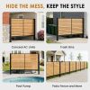 96" W x 72" H Outdoor Privacy Screens, Air Conditioner Fence Panels, Pool Equipment Enclosure, Trash Can Screens Fence Kit for Outside Backyard Patio