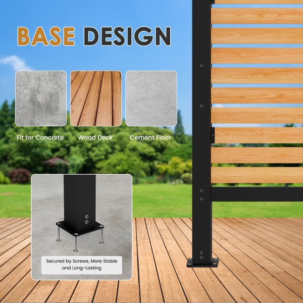 96" W x 72" H Outdoor Privacy Screens, Air Conditioner Fence Panels, Pool Equipment Enclosure, Trash Can Screens Fence Kit for Outside Backyard Patio