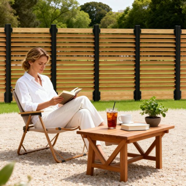 38" W x 60" H Air Conditioner Fence, Ideal Outdoor Privacy Wall, No-Dig Wood Privacy Screen, Pool Equipment Enclosure, Trash Can Enclosures, Privacy Fence Panels for Outside