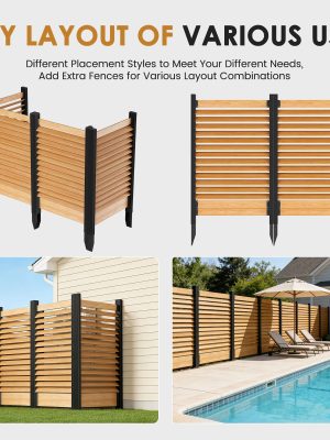 38" W x 60" H Air Conditioner Fence, Ideal Outdoor Privacy Wall, No-Dig Wood Privacy Screen, Pool Equipment Enclosure, Trash Can Enclosures, Privacy Fence Panels for Outside