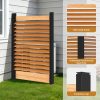 38" W x 60" H Air Conditioner Fence, Ideal Outdoor Privacy Wall, No-Dig Wood Privacy Screen, Pool Equipment Enclosure, Trash Can Enclosures, Privacy Fence Panels for Outside