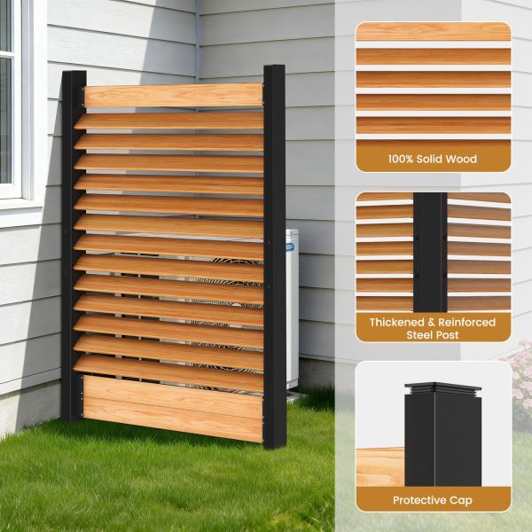 38" W x 60" H Air Conditioner Fence, Ideal Outdoor Privacy Wall, No-Dig Wood Privacy Screen, Pool Equipment Enclosure, Trash Can Enclosures, Privacy Fence Panels for Outside