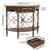 local-goods-image-211a2a49ed4-e250c6d7-7ee0-4e20-af33-6b89c13effd9_2000x2000.jpeg.format 40" Retro Curved Half Moon Console Table with Drawer Storage & Open Shelf, Half Moon Console Table for Entryway, Circle Sofa Table with Geometric Base, Wood Accent Table for Living Room, Hallway, Foyer, Entrance