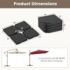 local-goods-image-211a2a4a1cc-085c1cb1-654b-4a5c-986e-fafdb2396334 COSTWAY 4-Piece Offset Patio Umbrella Base, 220 lbs Fillable Square Outdoor Plastic Stand with 4 Locking Pins & Easy-Fill Spouts, Heavy-Duty Cantilever Umbrella Base Plate Set