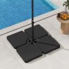 local-goods-image-211a2a4a1cc-304c100f-1265-4100-80cb-ee2d2b91babf COSTWAY 4-Piece Offset Patio Umbrella Base, 220 lbs Fillable Square Outdoor Plastic Stand with 4 Locking Pins & Easy-Fill Spouts, Heavy-Duty Cantilever Umbrella Base Plate Set
