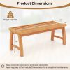 local-goods-image-211a2a4a1cc-932d0a27-45a0-4e71-9a20-7d9b3ebc022f COSTWAY Teak Wood Outdoor Backless Bench, 2-Person Patio Garden Dining Bench with Contoured Slatted Seat, 800 lbs Capacity, Outside Loveseat Seating Furniture for Porch, Balcony, Deck and Yard