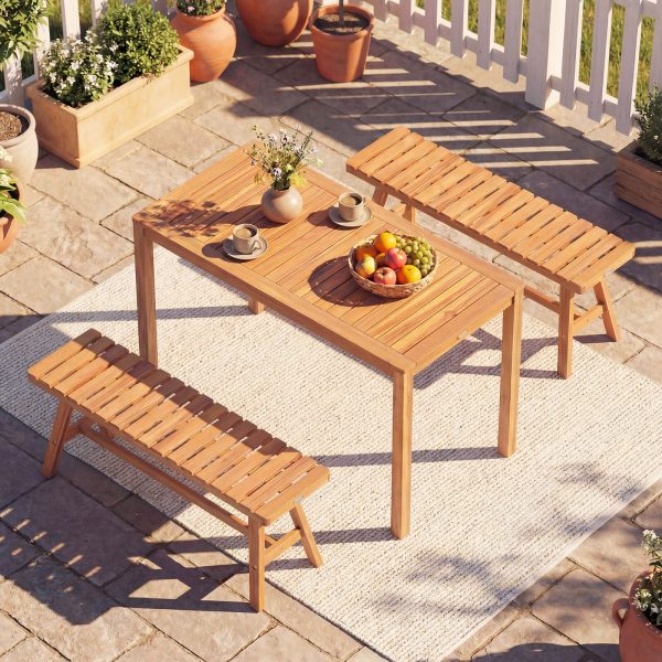 local-goods-image-211a2a4a1cc-cb1fe641-b442-4d04-b792-7e04e6c35b6c COSTWAY 3PCS Acacia Wood Patio Dining Set w/Slatted Seats for Deck, Lawn and Backyard
