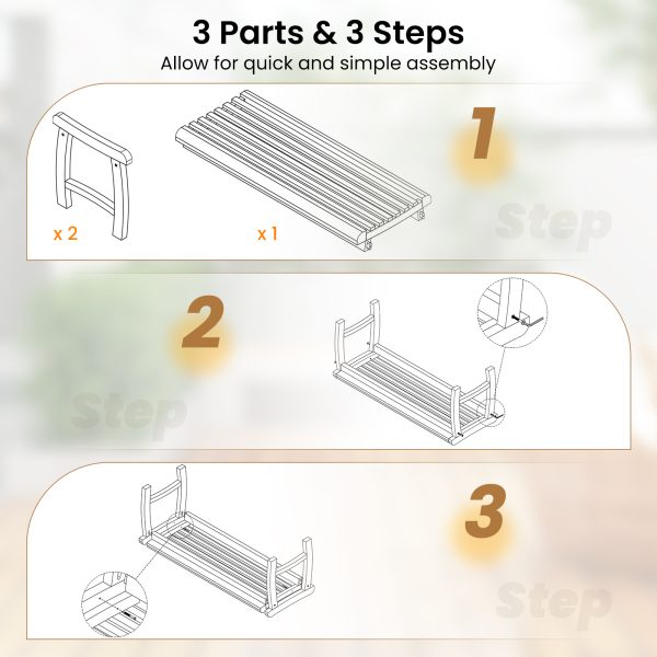 local-goods-image-211a2a4a1cc-cdd2f9ae-28f1-48cc-ad29-597aec1cfe1c COSTWAY Teak Wood Outdoor Backless Bench, 2-Person Patio Garden Dining Bench with Contoured Slatted Seat, 800 lbs Capacity, Outside Loveseat Seating Furniture for Porch, Balcony, Deck and Yard