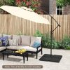 local-goods-image-211a2a4a1cc-e3022868-854a-45fb-8c5a-de5709ca10d8 COSTWAY 4-Piece Offset Patio Umbrella Base, 220 lbs Fillable Square Outdoor Plastic Stand with 4 Locking Pins & Easy-Fill Spouts, Heavy-Duty Cantilever Umbrella Base Plate Set