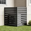 38" W Air Conditioner Fence Panels Screen Trash Can Metal Privacy Fence Panels for Outside Unit,Pool Eequipment Enclosure, No Dig Backyard Fencing (Black)