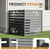 38" W Air Conditioner Fence Panels Screen Trash Can Metal Privacy Fence Panels for Outside Unit,Pool Eequipment Enclosure, No Dig Backyard Fencing (Black)