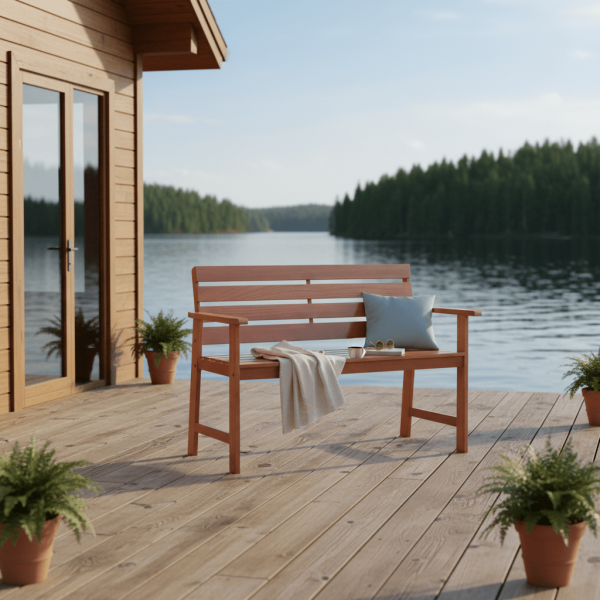 local-goods-image-2123a60e88-8b17ddba-1df4-45b6-8b5f-d301e1bbdbba COSTWAY Outdoor Hardwood Loveseat Bench, 2 Persons Wood Patio Chair with Slatted Seat & Angled Backrest, Ergonomic Garden Bench for Porch, Backyard, Balcony