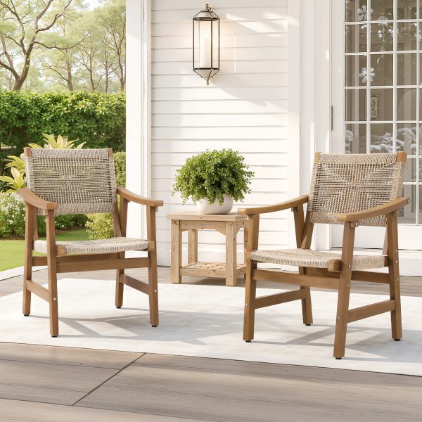 Outdoor Dining Chairs Set, Patio Dining Chairs Modern Rattan Dining Chair