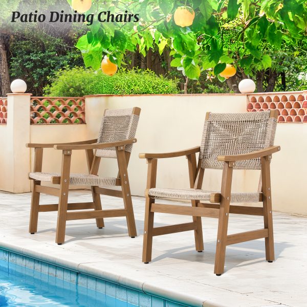 Outdoor Dining Chairs Set, Patio Dining Chairs Modern Rattan Dining Chair