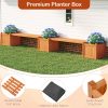 local-goods-image-212a0cb8ac-4eb2d221-3765-455c-b07f-2cea563322b6 COSTWAY Hardwood Planter Box w/ Bench, Garden Bench w/ 2 Side Flower Boxes, Teak Oil Finish & Open-ended Base, Outdoor Plant Container for Garden, Yard, Balcony, DIY Assembly