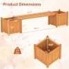 local-goods-image-212a0cb8ac-5f8cfc85-2de4-460a-979c-c6bd2d12c841 COSTWAY Hardwood Planter Box w/ Bench, Garden Bench w/ 2 Side Flower Boxes, Teak Oil Finish & Open-ended Base, Outdoor Plant Container for Garden, Yard, Balcony, DIY Assembly