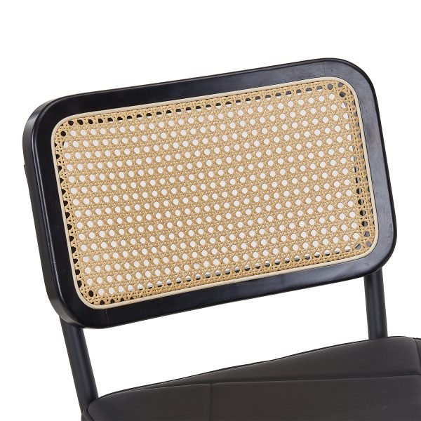 local-goods-image-21a488c39c-3d15615c-36ea-4bbb-b8c6-d8eed09235c5_2000x2000.jpeg.format Armless Home Office Chair with Wheels, PU Leather Seat, Height Adjustable 360° Swivel Desk Chair with Rattan Back for Bedroom, Home Office, Small Spaces
