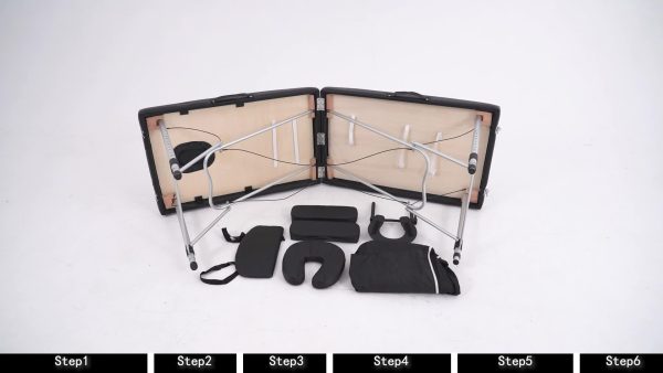 local-goods-image-284e9b303e0e27ea7c02202b3e7d34d8c47acf97.temu_.000001 Costoffs 24/28 inch Portable Massage Table, Foldable Design, Aluminum Alloy, Adjustable Height, Multi-functional Spa Bed with Face Cradle, Armrests, Hand Pallet for Eyelash Extensions, Tattoo & Spa Use, Black/Pink