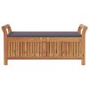 vidaXL Patio Storage Bench with Cushion Loveseat Outdoor Solid Wood Acacia