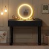 local-goods-image-351c39bf-f9de1f3a-c99b-49fb-a3e8-7ca036dc6987 IDEALHOUSE Vanity Desk with Mirror and Lights, 49.2”H Makeup Vanity with 3 Color Lights and Adjustable Brightness, Bedroom Vanity Table with 2 Drawers, Black