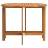vidaXL Garden Table Folding Brown Solid Acacia Wood Outdoor Surface Patio