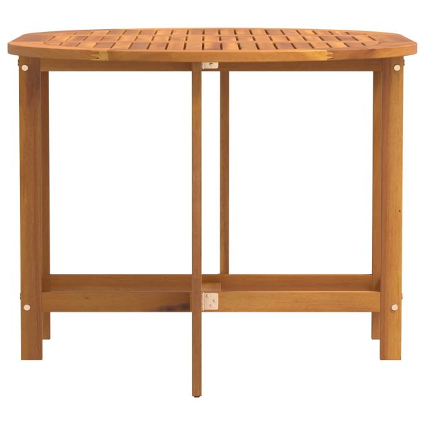 vidaXL Garden Table Folding Brown Solid Acacia Wood Outdoor Surface Patio