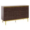 local-goods-image-5cb537dd-71308b0e-b6cc-4e19-8fcc-48e2d17db1a7 GarveeHome 7 Drawers Dresser for Bedroom, 54in Wide Fluted Chest of Drawers Dresser Wood Storage Cabinet Curved Design TV Stand with Gold Metal Handles for Bedroom Living Room, Walnut