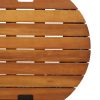 vidaXL Patio Side Tables 2 pcs with Wooden Top Beige Poly Rattan