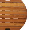 vidaXL Patio Side Tables 2 pcs with Wooden Top Beige Poly Rattan