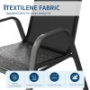 Set of 6 Brown Outdoor Patio Chairs with High Back, Stackable and All-Weather Resistant Textilene Fabric, Perfect for Backyard, Poolside, Garden, and Balcony Dining