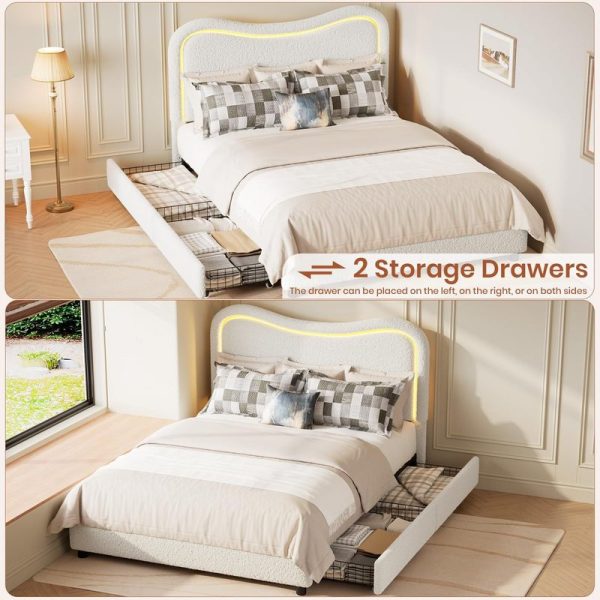 local-goods-image-72ae604a-86f2e39e-67d9-4a4b-85db-221ece350b33 1 box of other materials LED lambswool double drawer bed