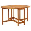 vidaXL Garden Table Folding Brown Solid Acacia Wood Outdoor Surface Patio