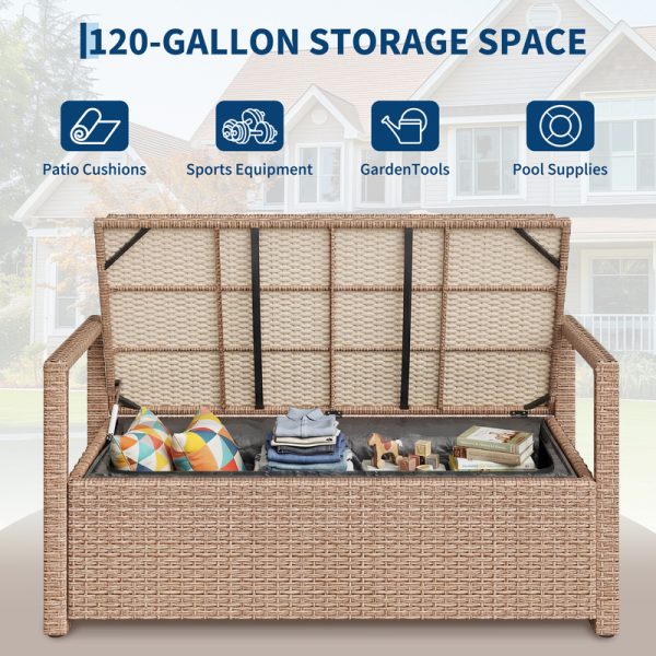 local-goods-image-7ba96854-33d92a99-e971-44c3-81e1-66113615bd22 Wicker storage stool Iron Plastic wood Wicker Wicker Waterproof cushion Wicker storage stool