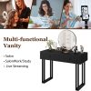 local-goods-image-80a7264d-ded04d34-dbca-48b2-85b3-0a7a1e7131c1 IDEALHOUSE Vanity Desk with Mirror and Lights, 49.2”H Makeup Vanity with 3 Color Lights and Adjustable Brightness, Bedroom Vanity Table with 2 Drawers, Black